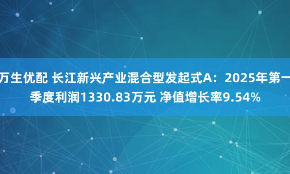 万生优配 长江新兴产业混合型发起式A：2025年第一季度利润1330.83万元 净值增长率9.54%