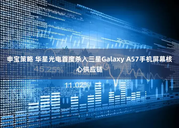 申宝策略 华星光电首度杀入三星Galaxy A57手机屏幕核心供应链